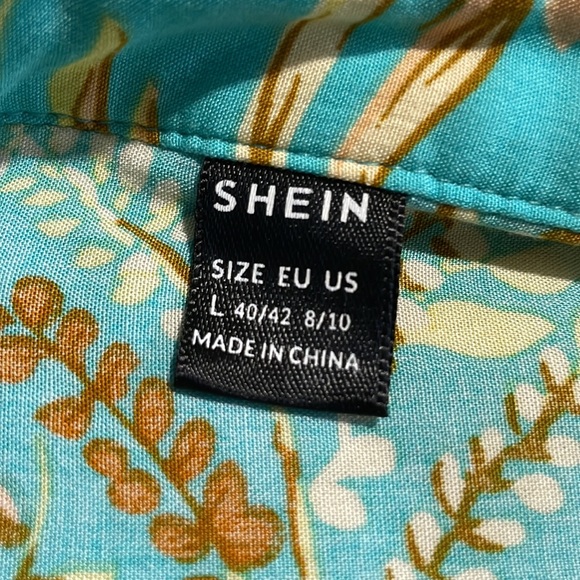 Shein Floral Teal Dress - Picture 5 of 8